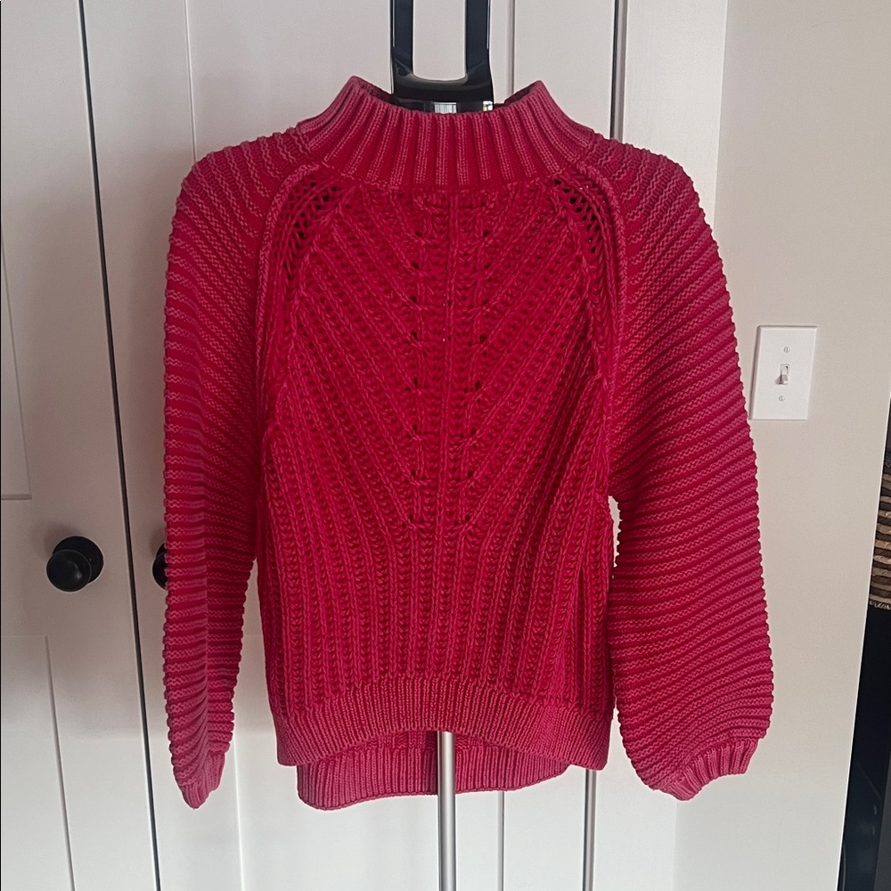 Free People Vibrant Dark Pink Sweater